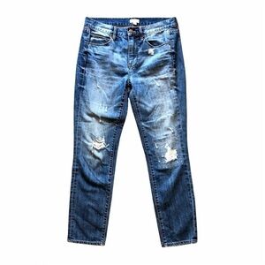 Women's Distressed Blue Denim Jeans